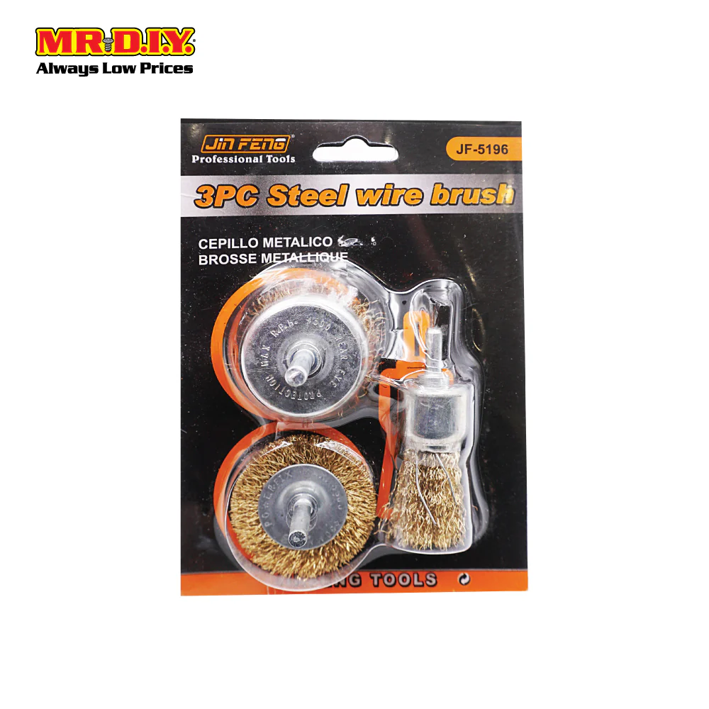 JINFENG Multi-use Steel Wire Brush Set (3pcs) - Image 2