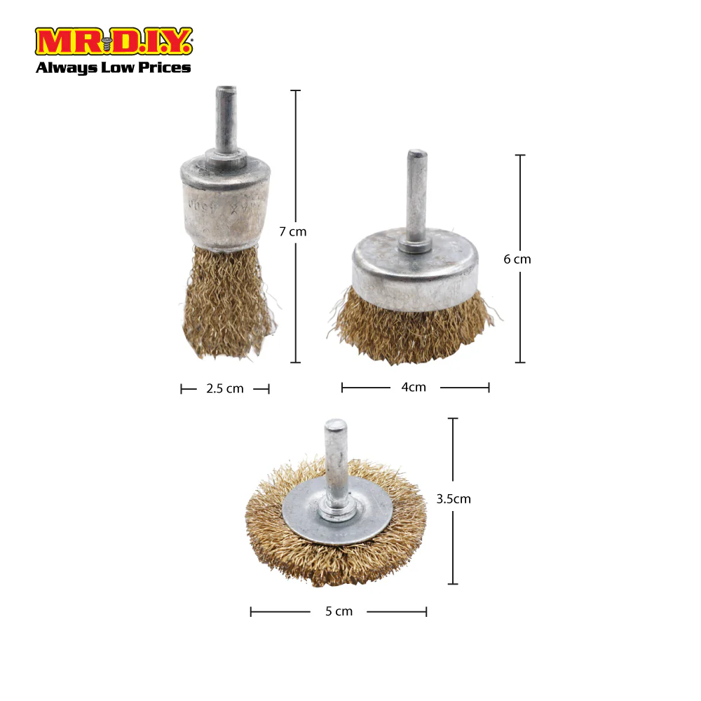 JINFENG Multi-use Steel Wire Brush Set (3pcs) - Image 3
