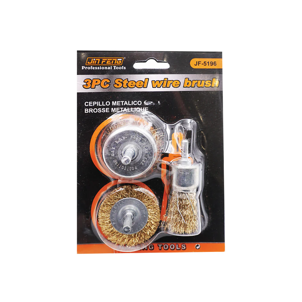 JINFENG Multi-use Steel Wire Brush Set (3pcs) - Image 4