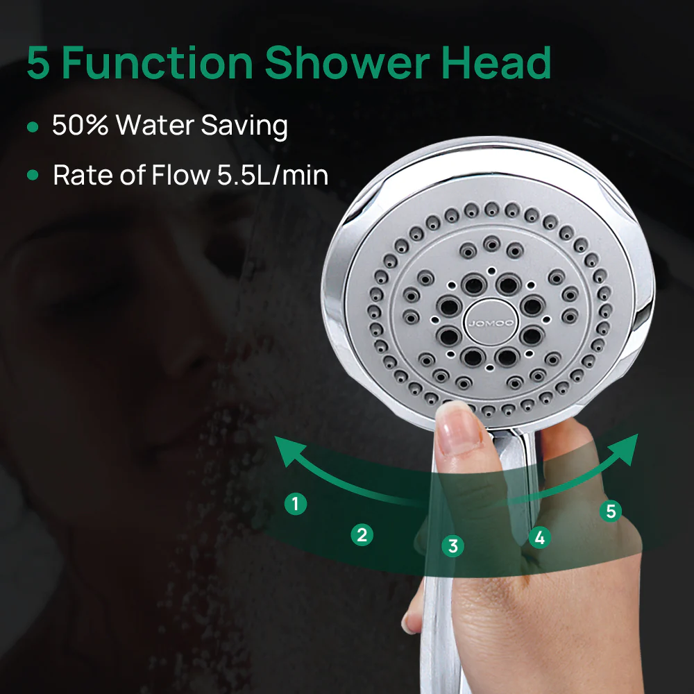 JOMOO 5 Function Hand Shower S02015-2C11-2 - Image 2
