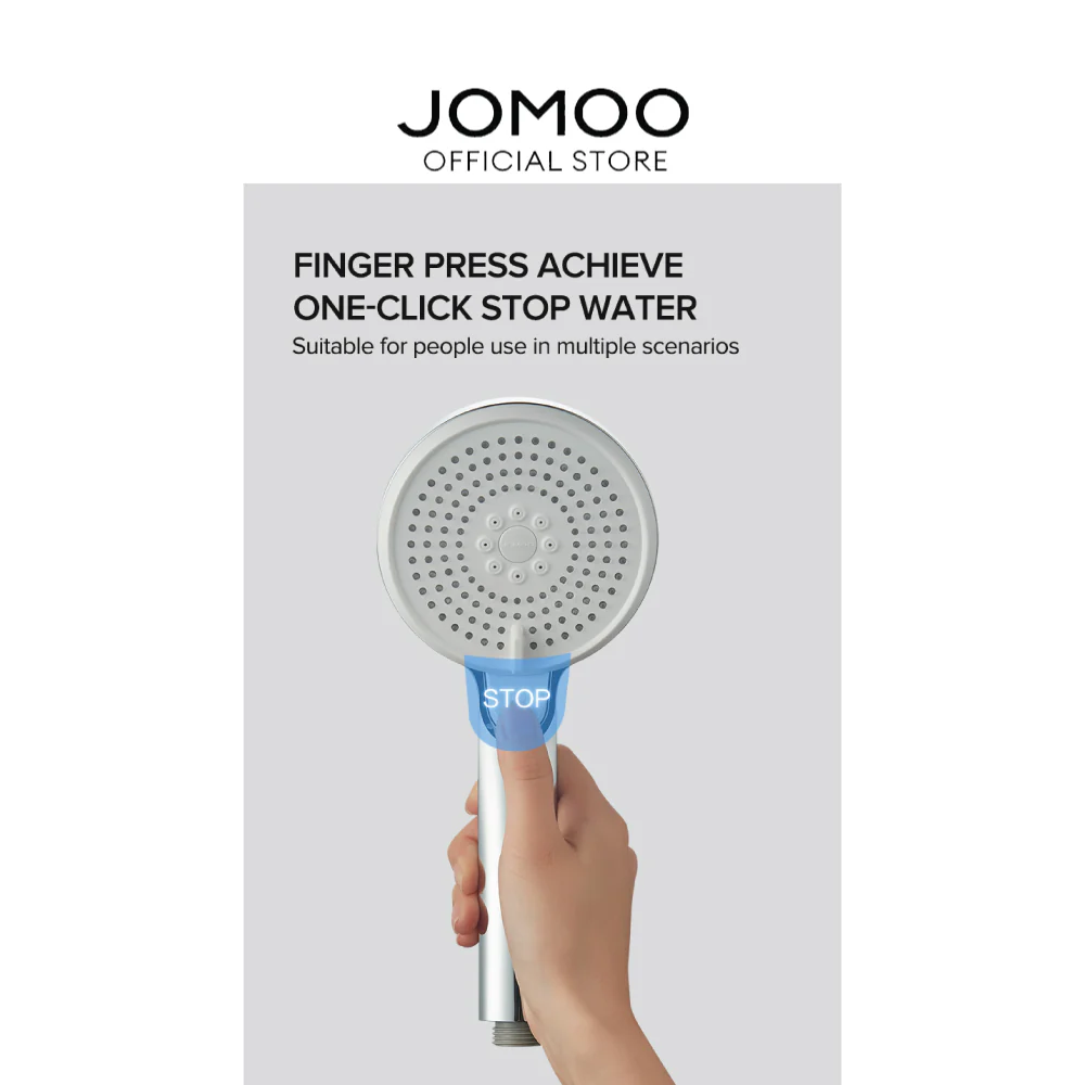 JOMOO Bathroom Rain Pressure Boost Shower Set 36510-122/1B-1 - Image 7