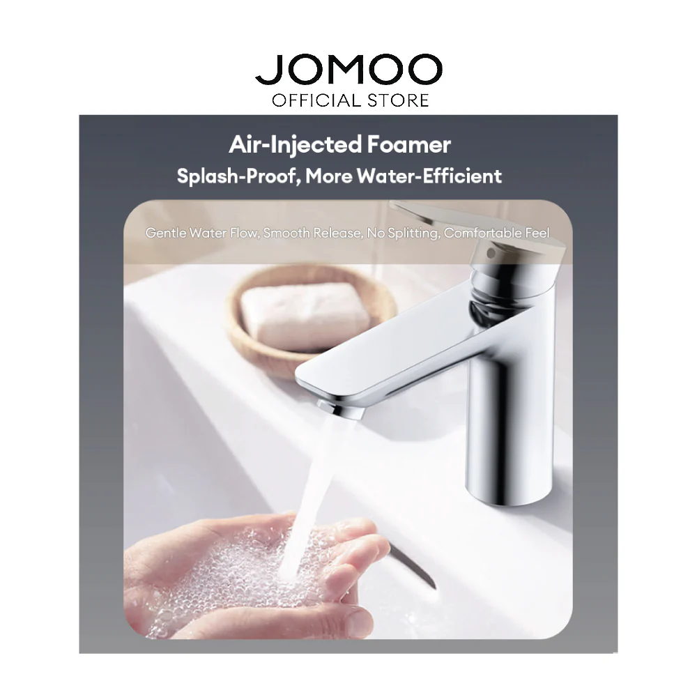 JOMOO Cold and Hot Basin Faucet H2 Health Structure Mirror-like Gloss Texture Corrosion Resistance Water Tap - Image 10