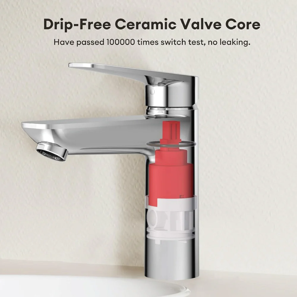 JOMOO Cold and Hot Basin Faucet H2 Health Structure Mirror-like Gloss Texture Corrosion Resistance Water Tap - Image 3