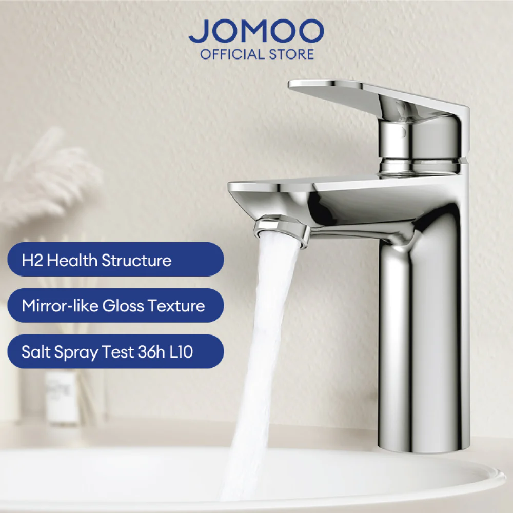 JOMOO Cold and Hot Basin Faucet H2 Health Structure Mirror-like Gloss Texture Corrosion Resistance Water Tap - Image 8