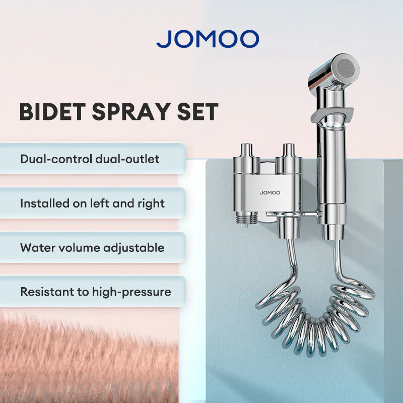 JOMOO Dual Control Dual Outlet Spray Gun Angle Valve 74095-706/HBS1-1 - Image 2