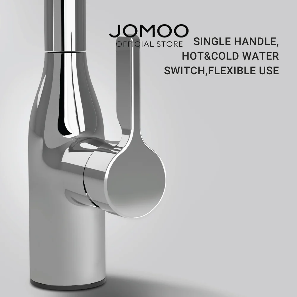 JOMOO Kitchen Faucet Pull-out 2-Jet 33138 Extend 40CM Anti-fingerprint 360° Swivel Multi Angle Cleaning Kitchen Water Tap - Image 13