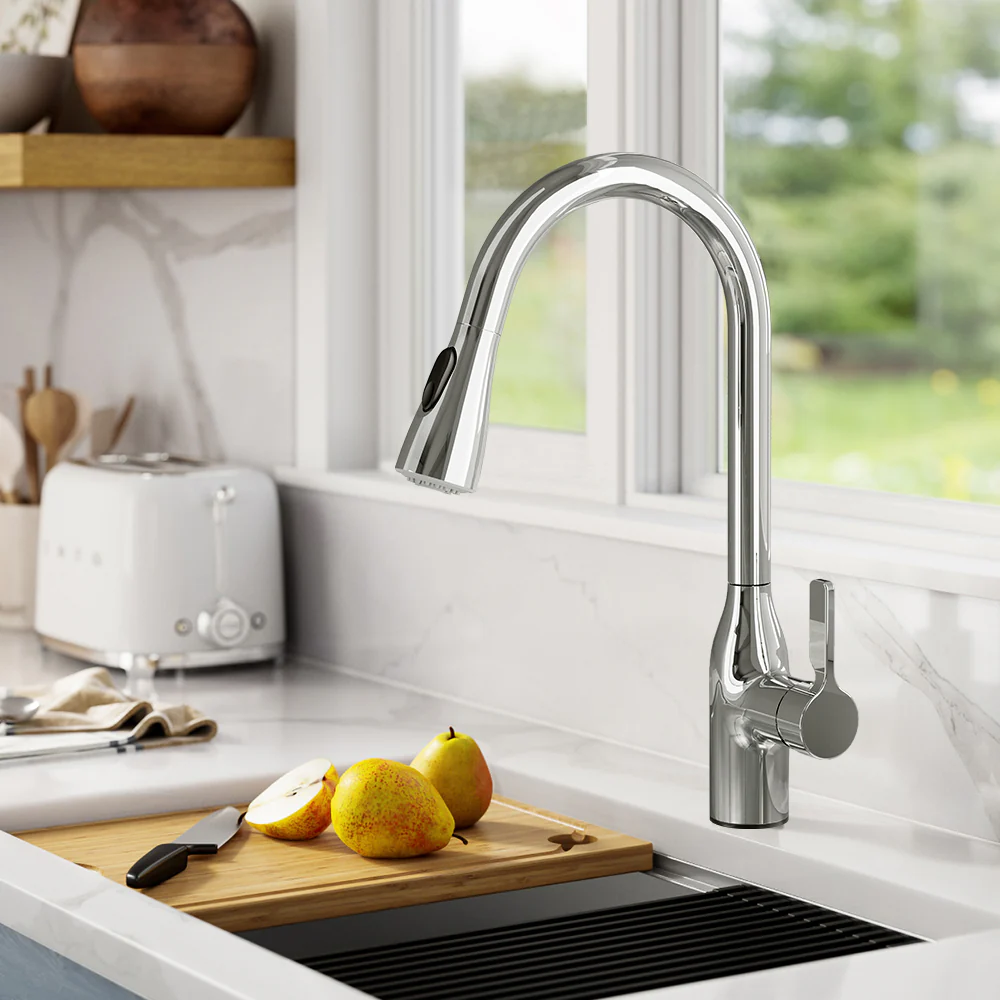 JOMOO Kitchen Faucet Pull-out 2-Jet 33138 Extend 40CM Anti-fingerprint 360° Swivel Multi Angle Cleaning Kitchen Water Tap - Image 6