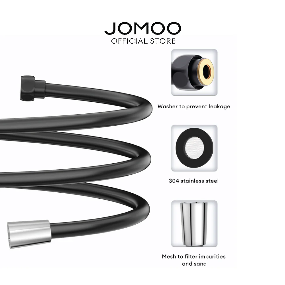 JOMOO Matte Black Handheld Bidet Sprayer Set S186011 High Pressure & Fingerprint Resistant Wall Mounted ABS Bidet Spray Set for Toilet - Image 8