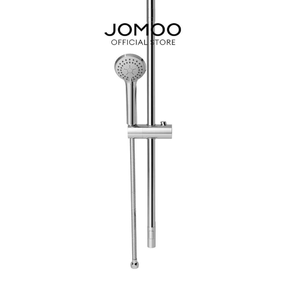 JOMOO Shower Slide Bar Wall Mounted Rotatable Shower Bar Adjustable Sliding Rail Set Lifting Rod  Shower Sliding Rod 600mm Shower Rail T1411 - Image 3