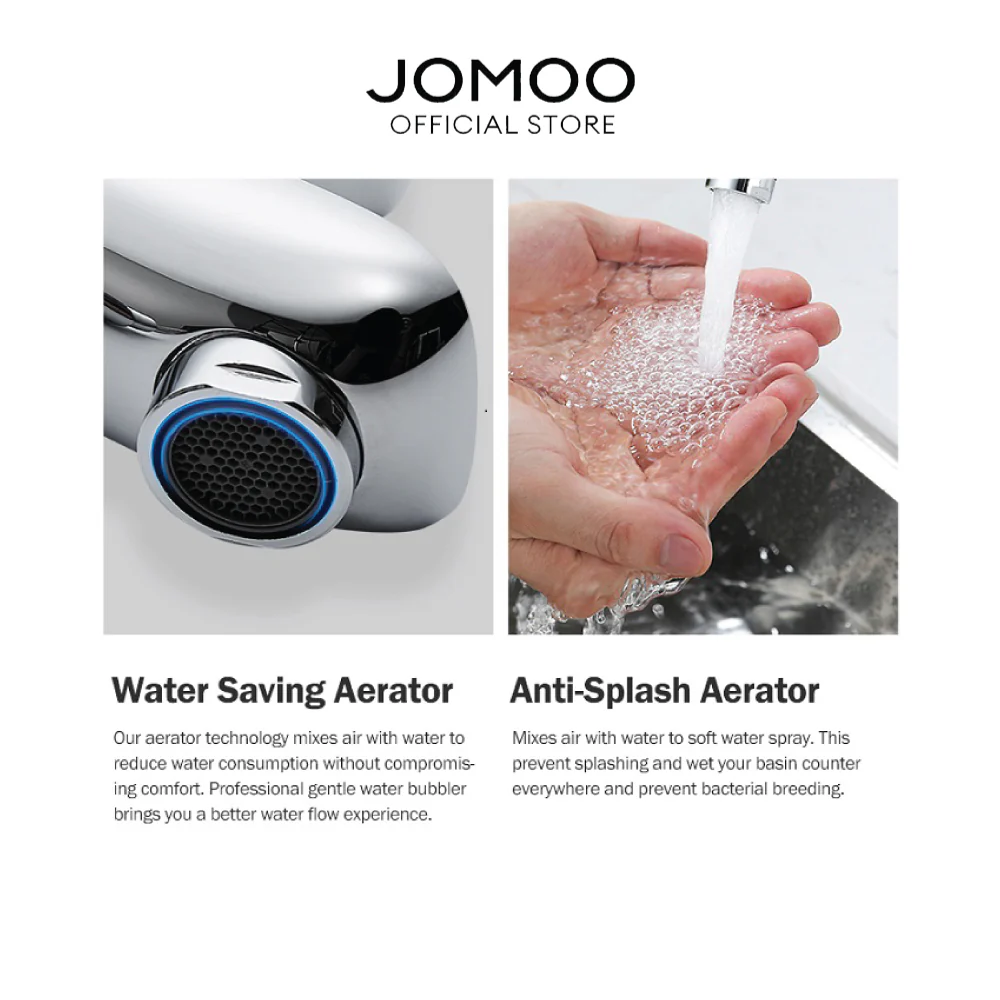JOMOO Single Cold Basin Water Tap 76029 with Spatter-proof Bubbler Thickened Brass Valve Body Environmentally Basin Faucet - Image 4
