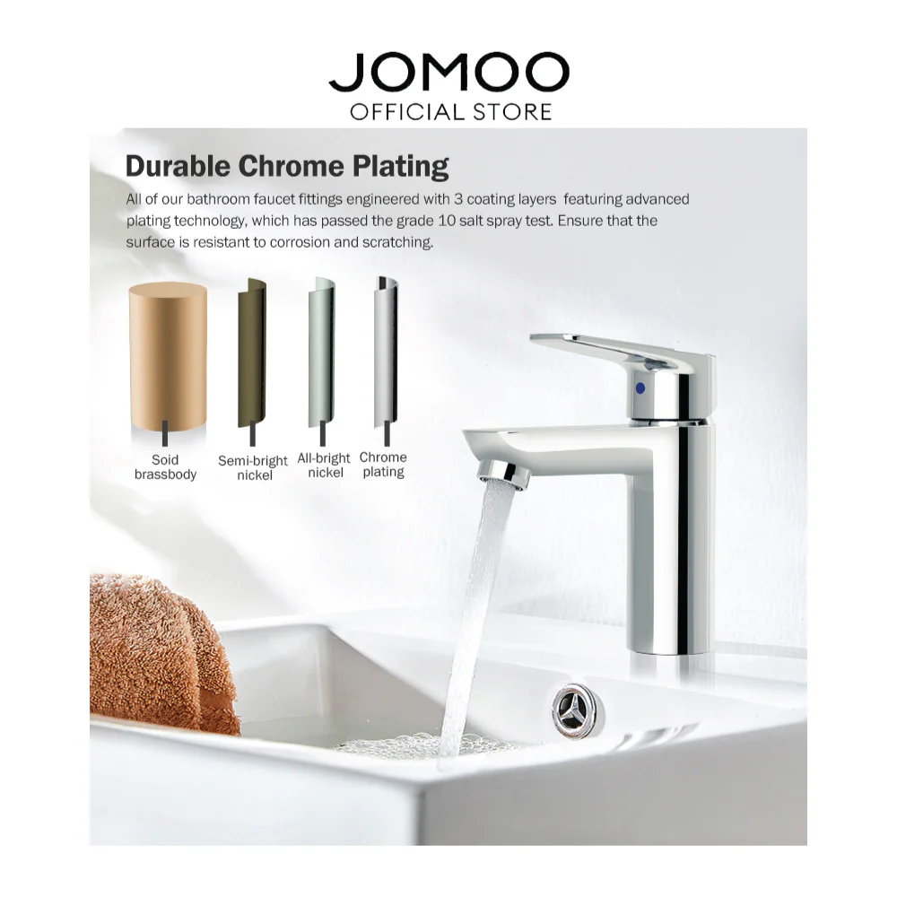 JOMOO Single Cold Basin Water Tap 76029 with Spatter-proof Bubbler Thickened Brass Valve Body Environmentally Basin Faucet - Image 6
