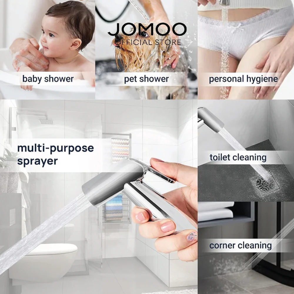 JOMOO Toilet Bidet Spray Set Handheld Bidet Shower with 47inch Bidet Hose and Holder Anti-bacterial Copper Alloy Bidet Sprayer for Toilet - Image 6