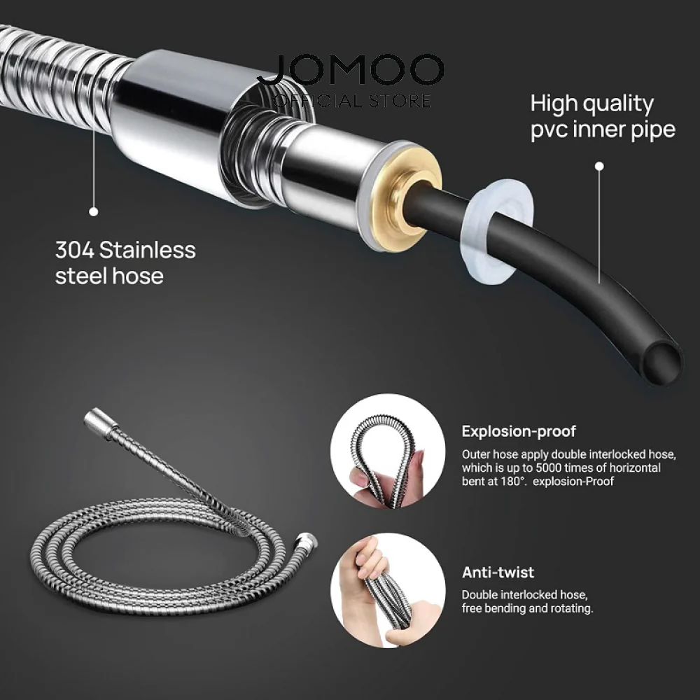 JOMOO Toilet Bidet Spray Set Handheld Bidet Shower with 47inch Bidet Hose and Holder Anti-bacterial Copper Alloy Bidet Sprayer for Toilet - Image 7