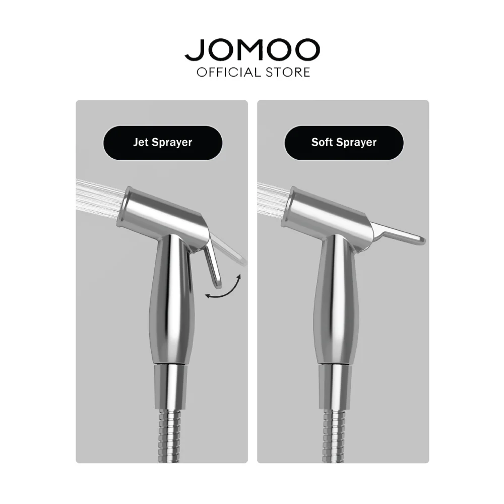 JOMOO Toilet Handheld Bidet Spray Set 02303 ABS with Holder and 1.2M Stainless Steel Flexible Hose Bidet Spray Set - Image 11