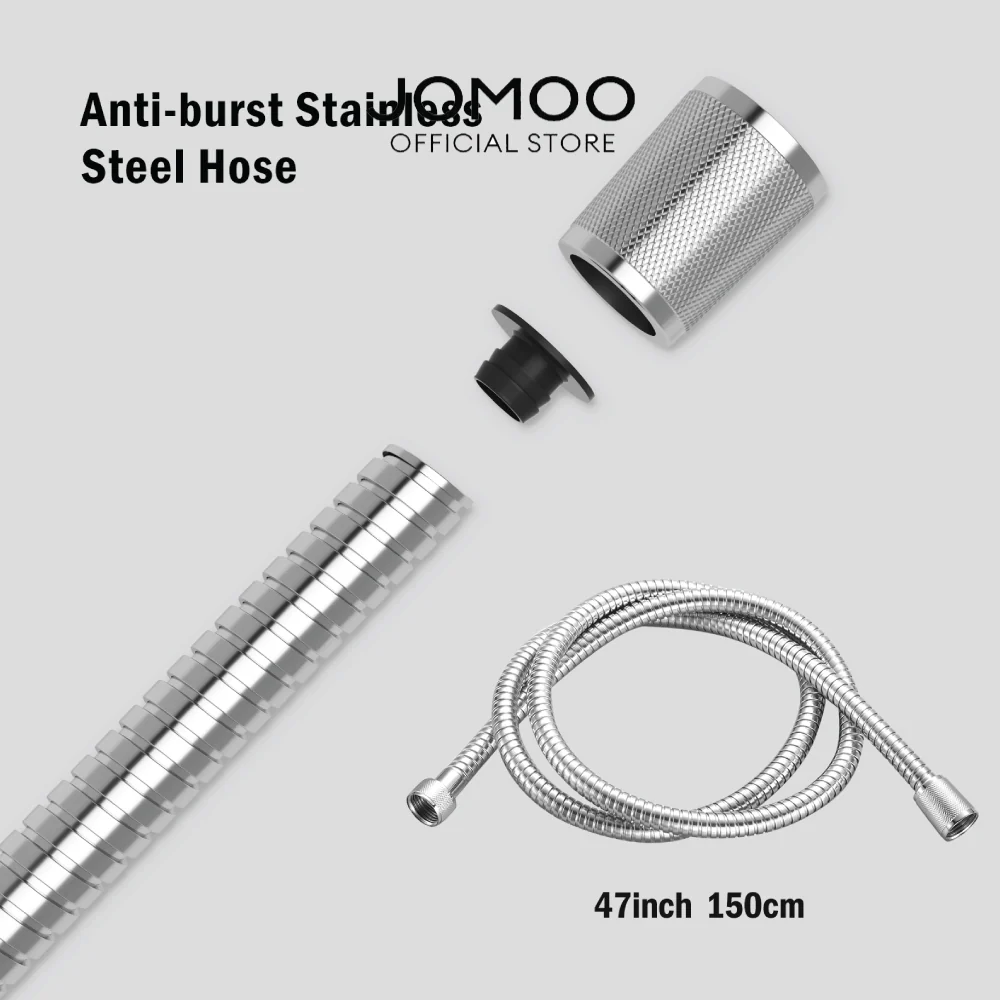 JOMOO Toilet Handheld Bidet Spray Set 02303 ABS with Holder and 1.2M Stainless Steel Flexible Hose Bidet Spray Set - Image 6