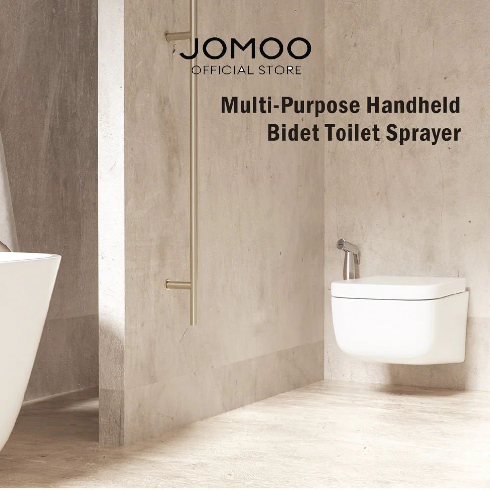 JOMOO Toilet Handheld Bidet Spray Set 02303 ABS with Holder and 1.2M Stainless Steel Flexible Hose Bidet Spray Set - Image 7