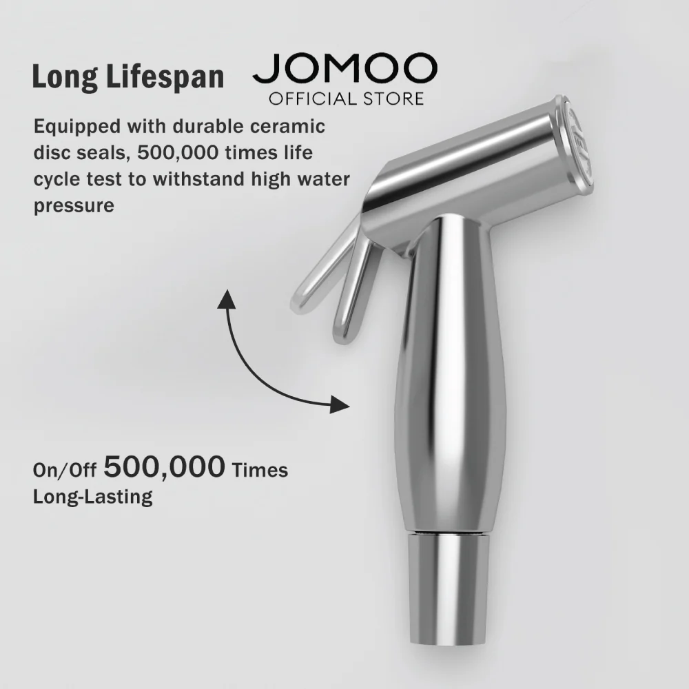 JOMOO Toilet Handheld Bidet Spray Set 02303 ABS with Holder and 1.2M Stainless Steel Flexible Hose Bidet Spray Set - Image 9