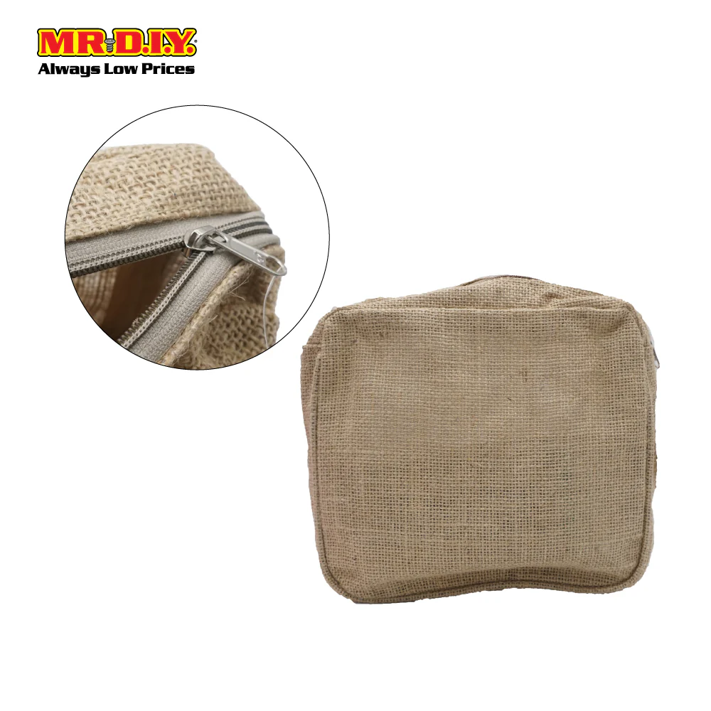 Jute Cosmetic Bag (23x5x16cm) - Image 3