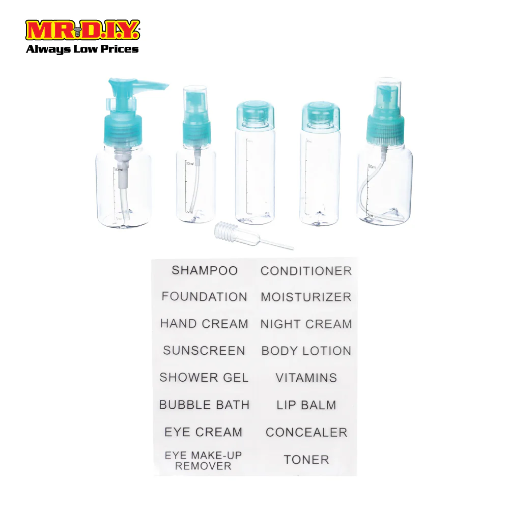 (MR.DIY) KEQI 7 in 1 Travel Pack Cosmetic Bottle Kit Set - Image 3