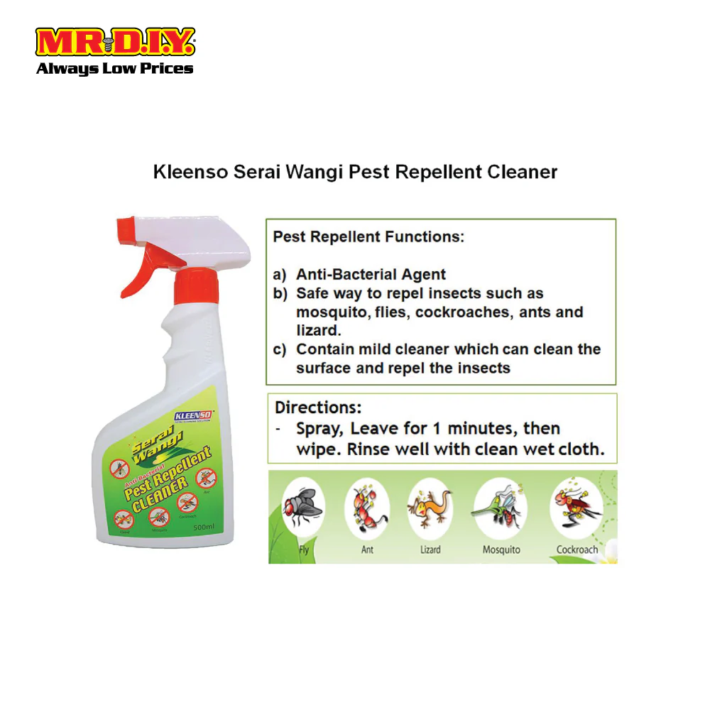 KLEENSO Anti-Bacterial Pest Repellent Spray Cleaner (500ml) - Image 3