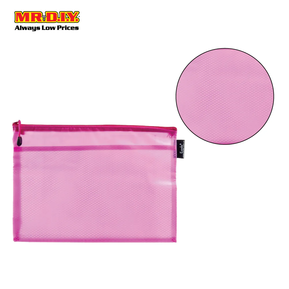 KUODA Translucent Zipper Plastic A4 Document Bag (1pc) - Image 3