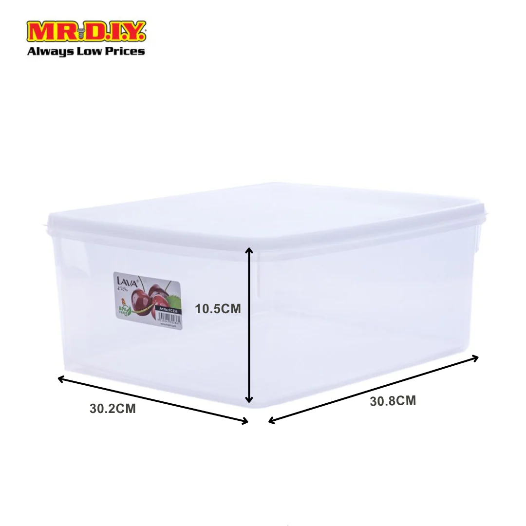 LAVA Transparent Durable Airtight Plastic Food Container 30.8 x 30.2cm (13.2L) - Image 4