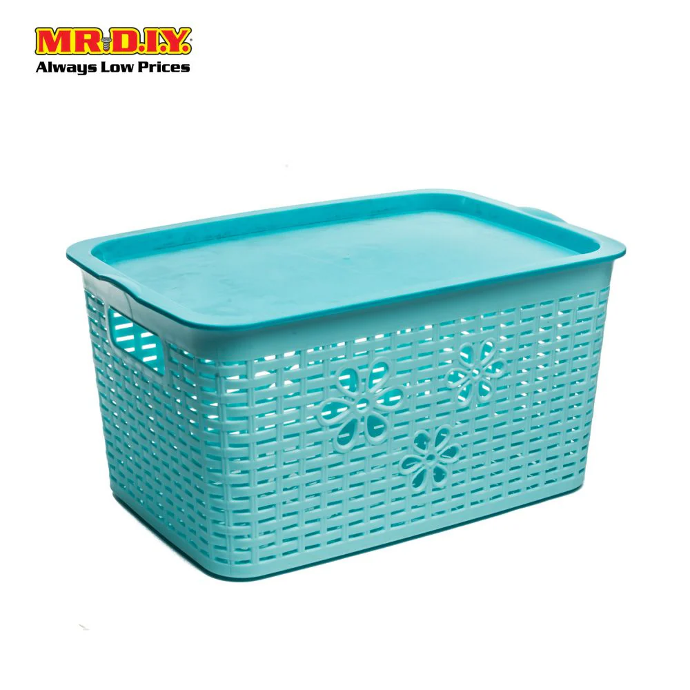 LAVA Rectangular Plastic Basket with Lid  (41.9cm x 29.5xm) - Image 11