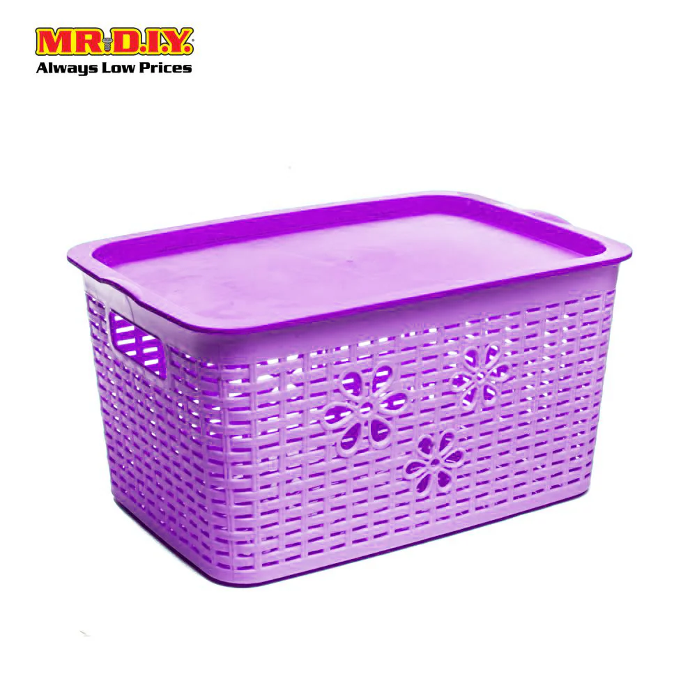 LAVA Rectangular Plastic Basket with Lid  (41.9cm x 29.5xm) - Image 9
