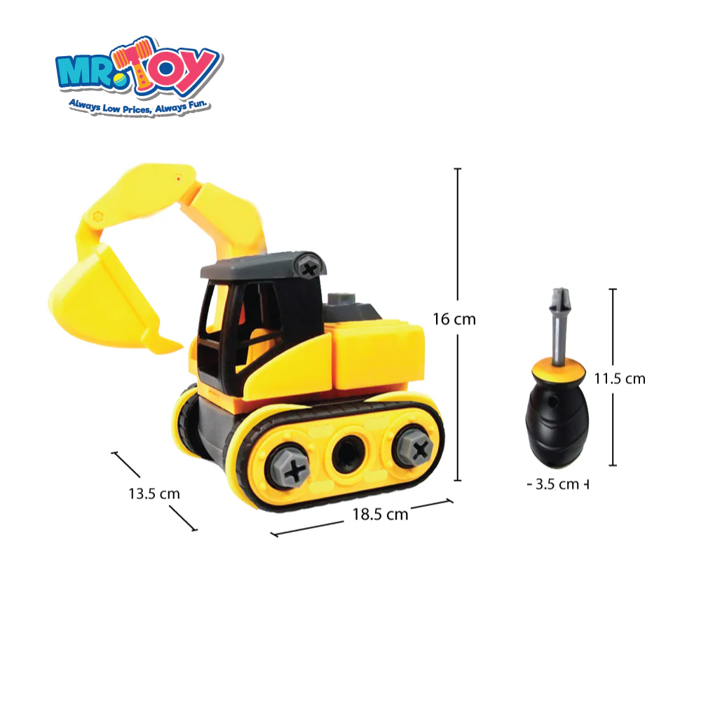(MR. DIY) LEBX Backhoe Truck Assembled Playset Toys - Image 4
