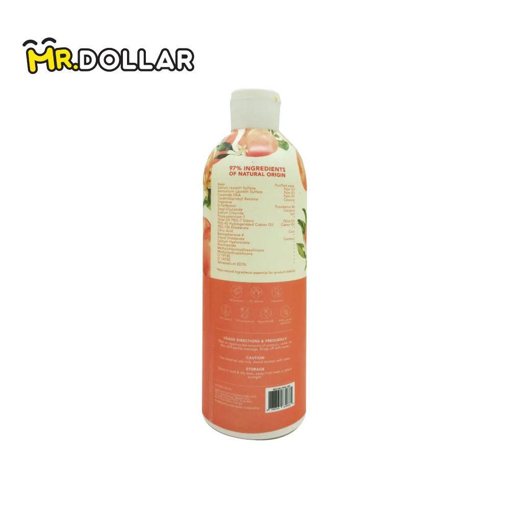 [LIMITED EDITION] NEW BATH GARDEN Softening & Brightening Bath Gel Body Wash (300ml) Peach Berry - Image 3
