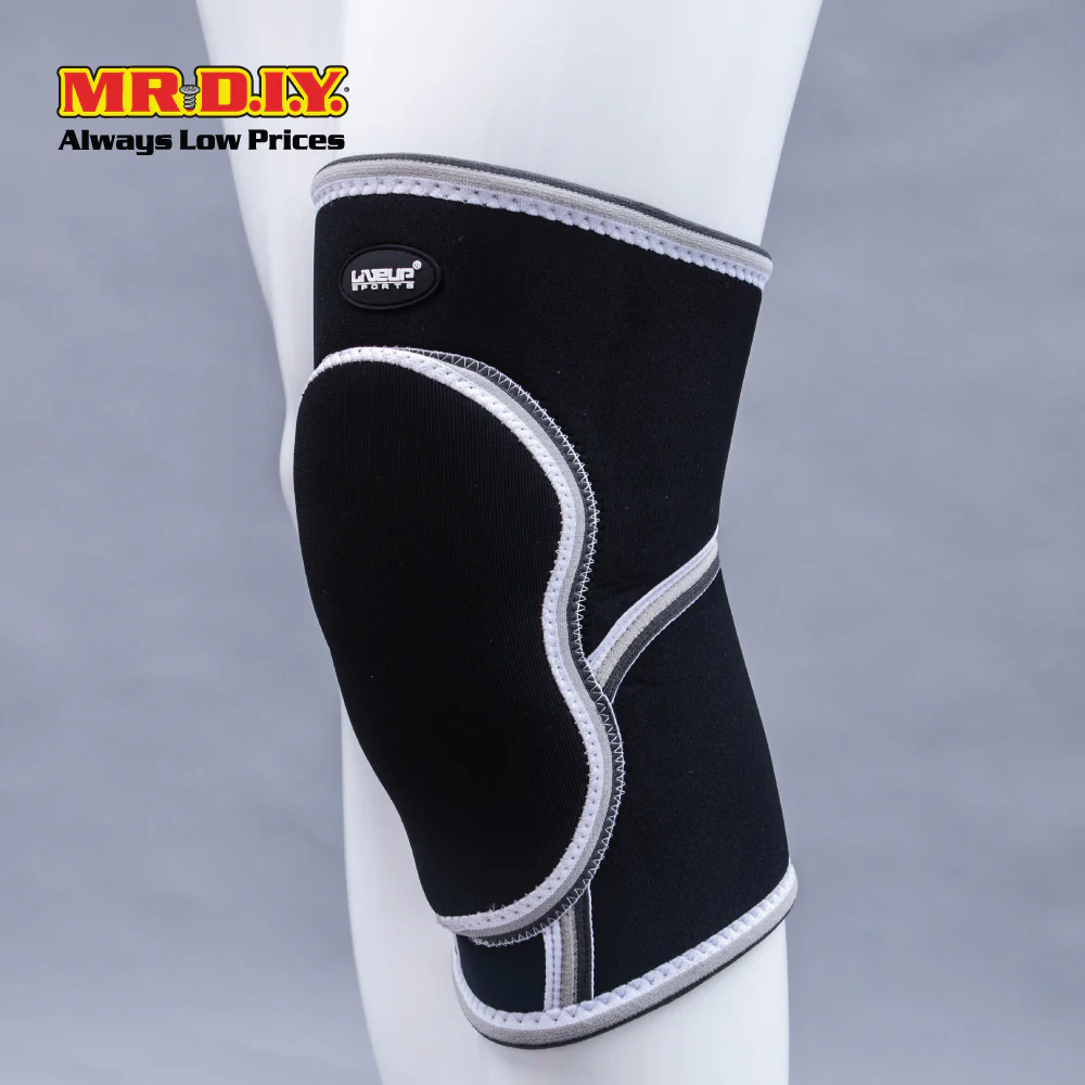 LIVEUP Sports Knee Support With Foam Pad L/XL - Black LS5751 - Image 3
