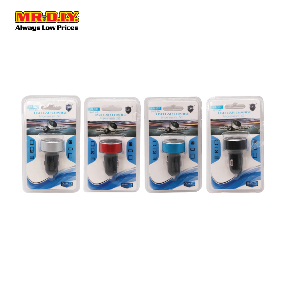 LS Premium USB Port Car Charger 2.4A (2 Ports) - Image 2