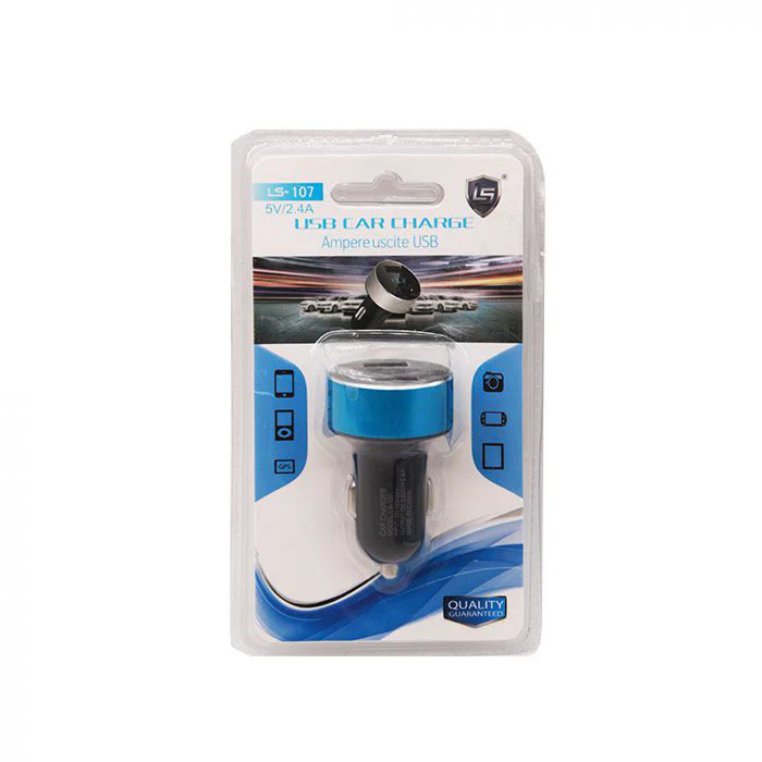 LS Premium USB Port Car Charger 2.4A (2 Ports) - Image 3