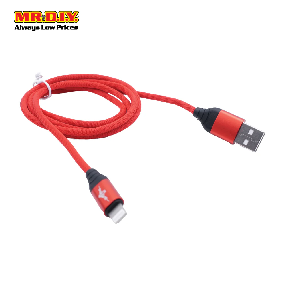 LS Fashion Braided Heavy-Duty iOS USB Fast Charging Data Cable 3.1A (100cm) - Image 3