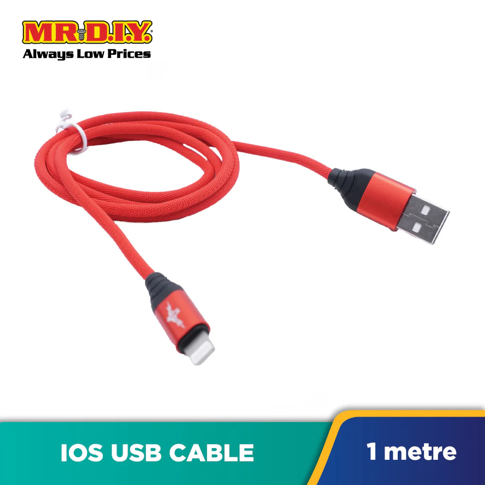 LS Fashion Braided Heavy-Duty iOS USB Fast Charging Data Cable 3.1A (100cm) - Image 6