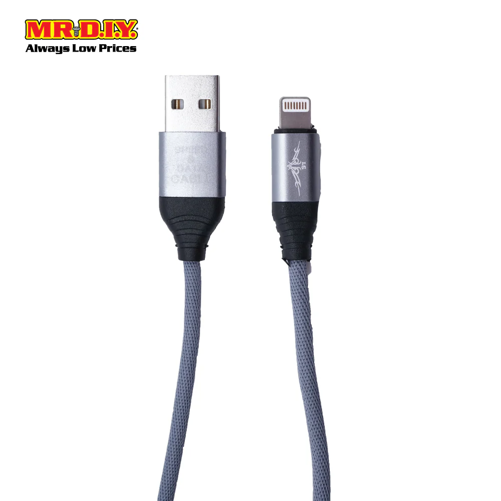 LS Fashion Braided Heavy-Duty iOS USB Fast Charging Data Cable 3.1A (100cm) - Image 8