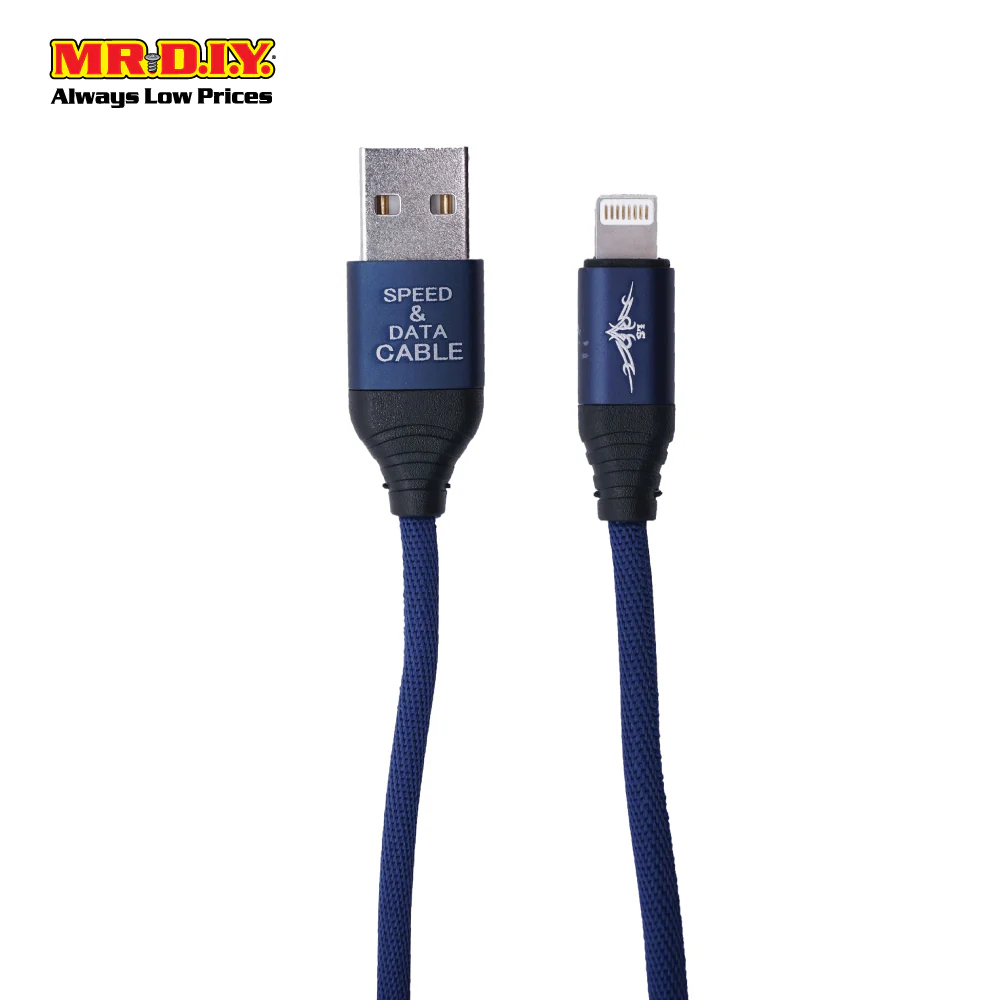 LS Fashion Braided Heavy-Duty iOS USB Fast Charging Data Cable 3.1A (100cm) - Image 9