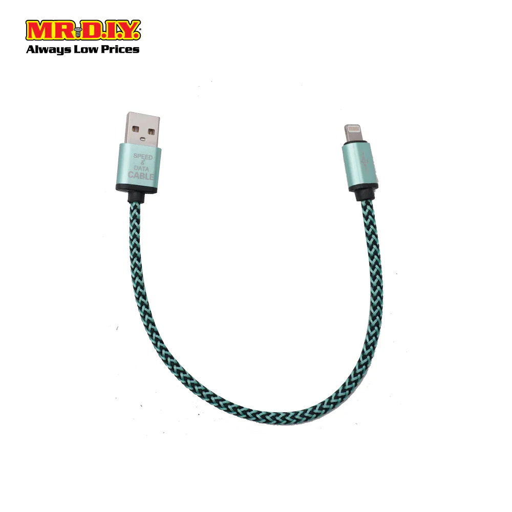 LS Fashion Braided IOS USB 2.4A Fast Charge and Data Cable LS-X005 (25cm) - Image 2