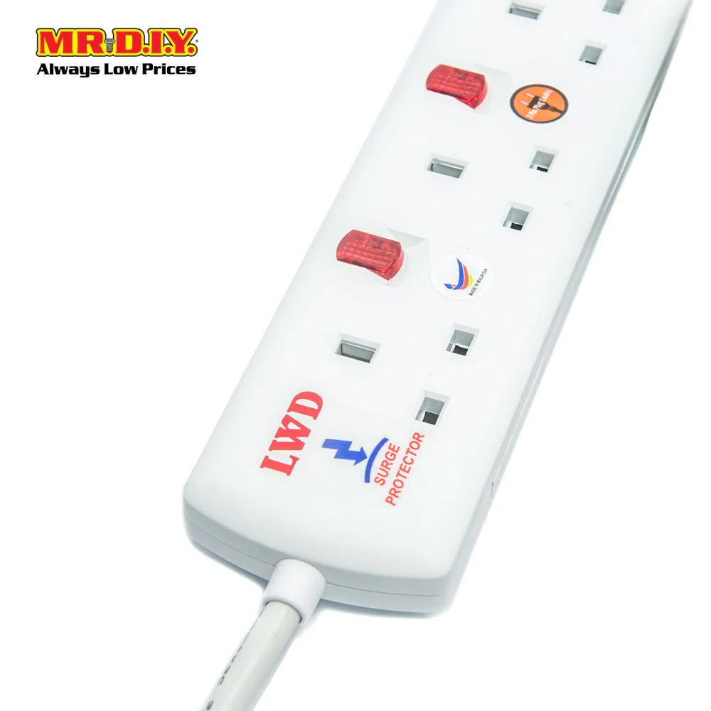 LWD 3-Gang Way Extension Trailing Socket (5m) - Image 2