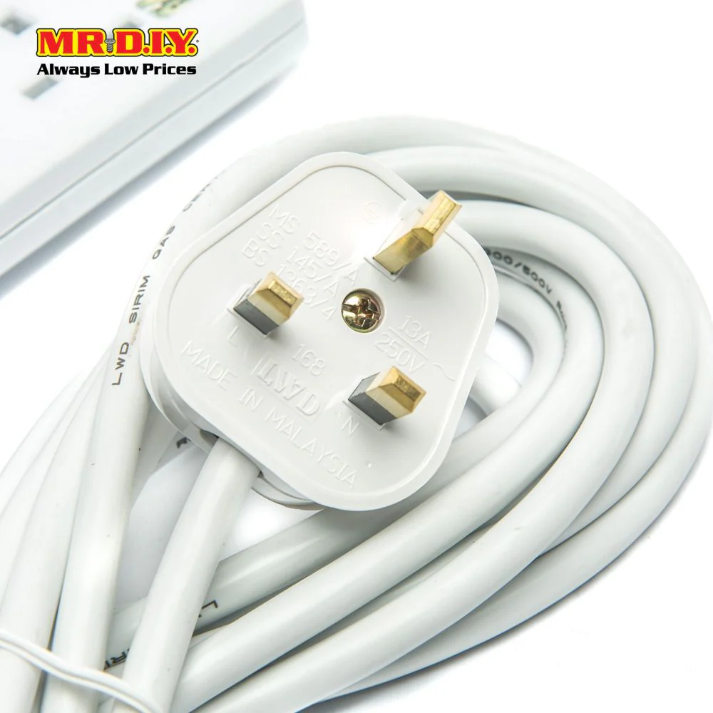 LWD 3-Gang Way Extension Trailing Socket (5m) - Image 3