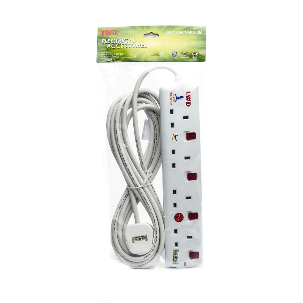 LWD 4-Gang Way Extension Trailing Socket (5m) - Image 5