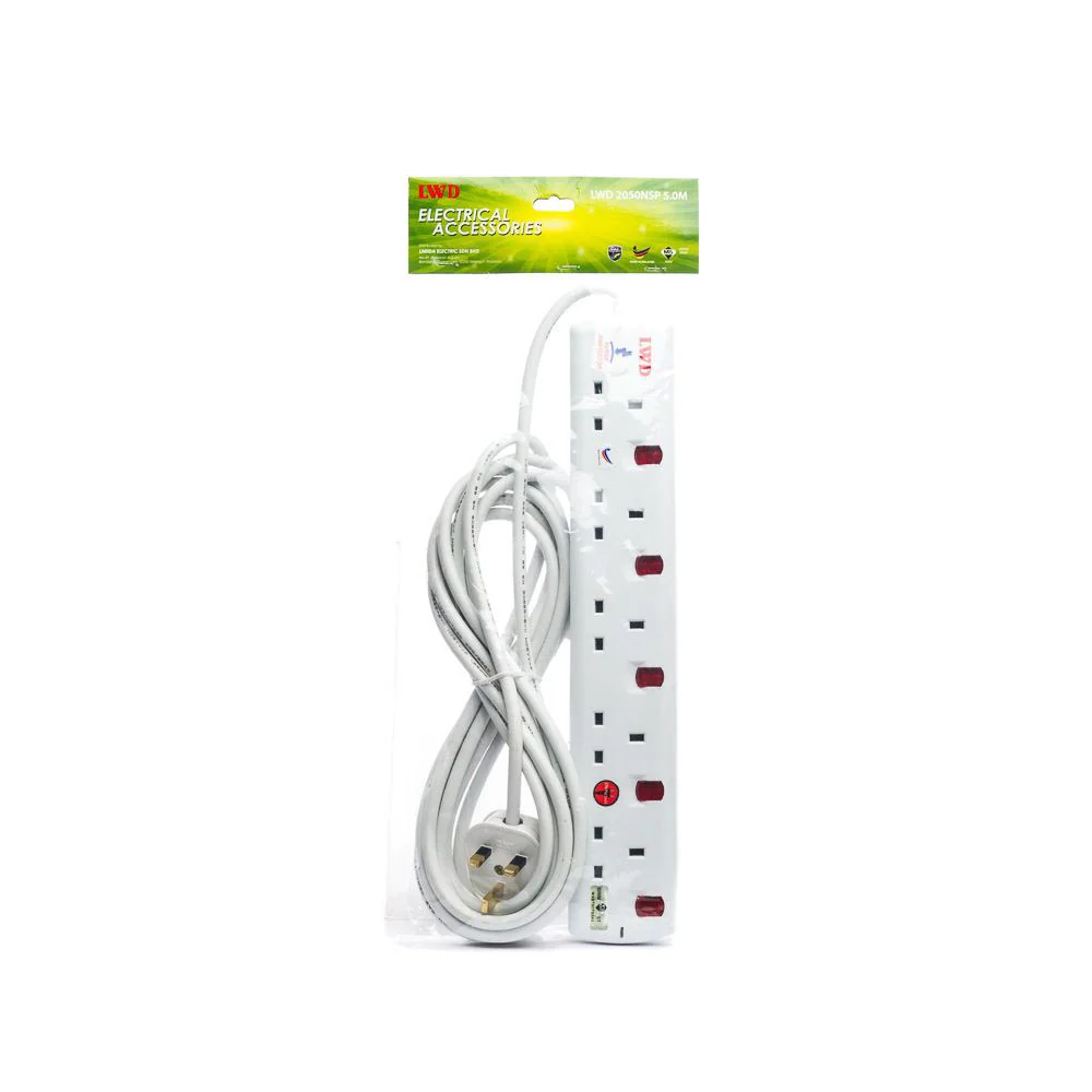 LWD 5-Gang Way Extension Trailing Socket (5m) - Image 5