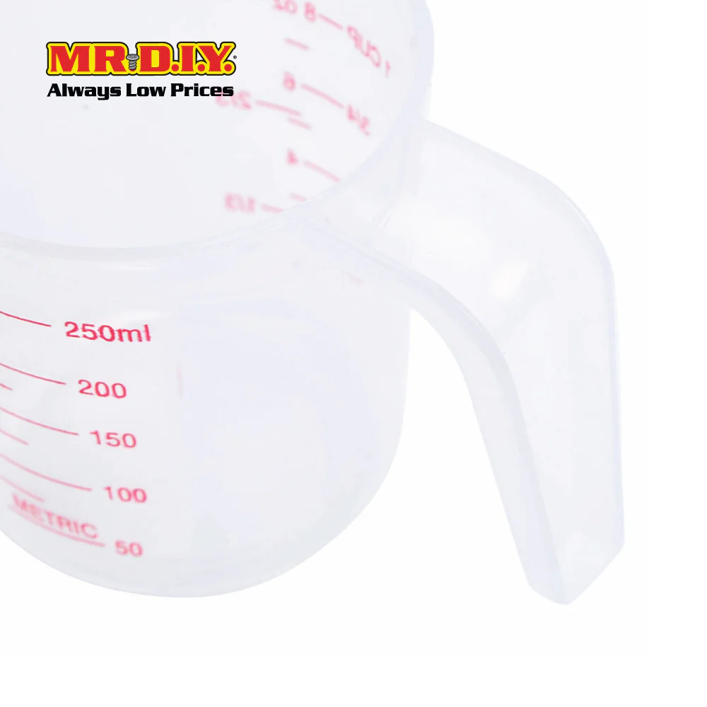 (MR.DIY) Plastic Transparent Baking Kitchen Measuring Small Jug With Handle (1000ml) - Image 3