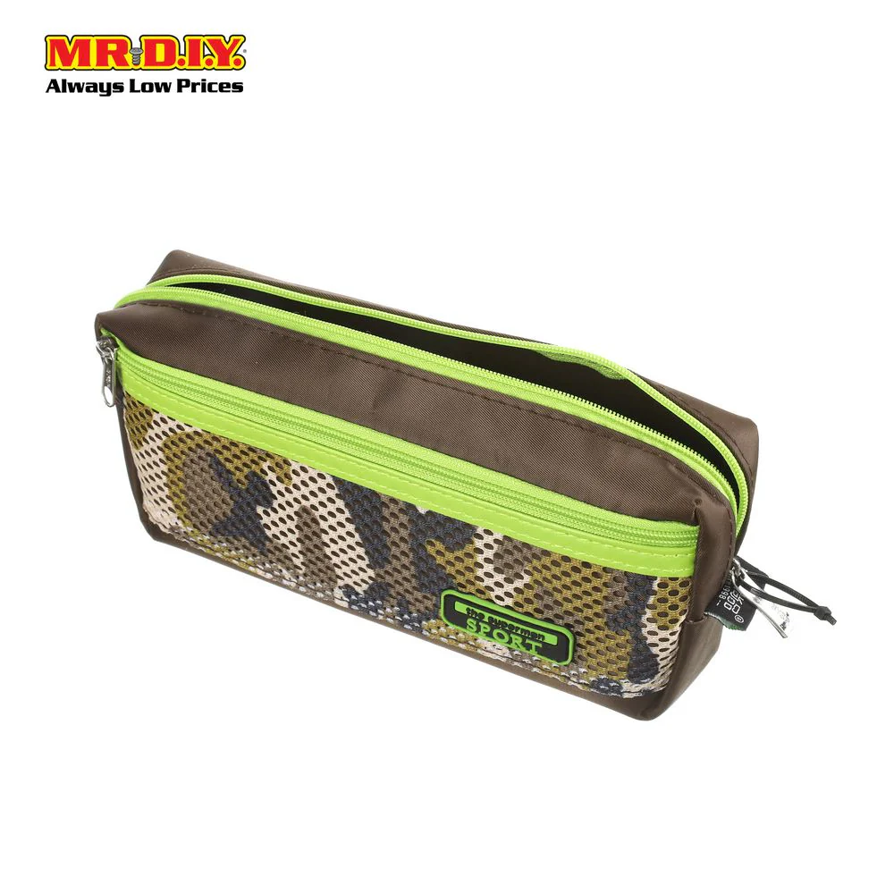 (MR.DIY) Double-Layer Zipper Rectangular Military Pencil Bag Case - Image 2