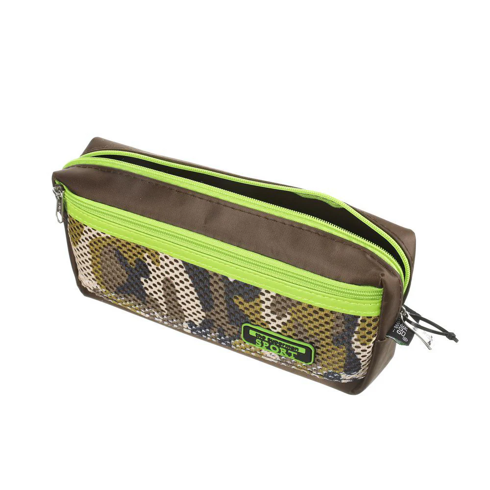 (MR.DIY) Double-Layer Zipper Rectangular Military Pencil Bag Case - Image 4