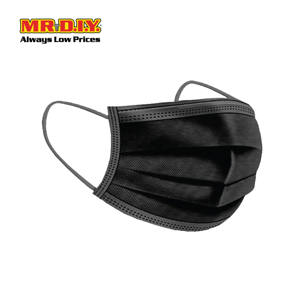 [BEST SELLER] MILKON 3-Ply Disposable Medical Face Mask Black (50pcs) - Image 4