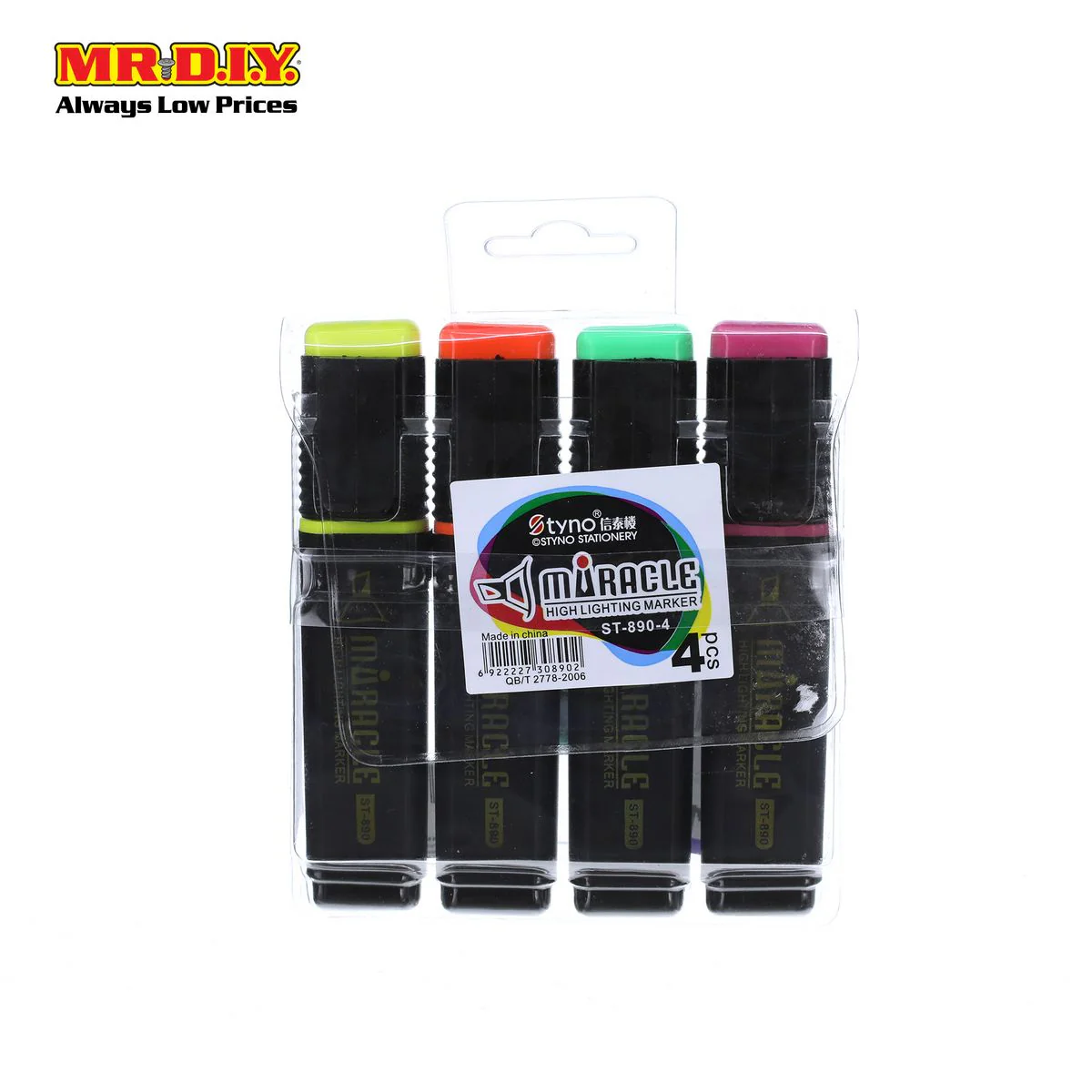 (MR.DIY) Miracle Highlighter Marker (4pcs) - Image 2
