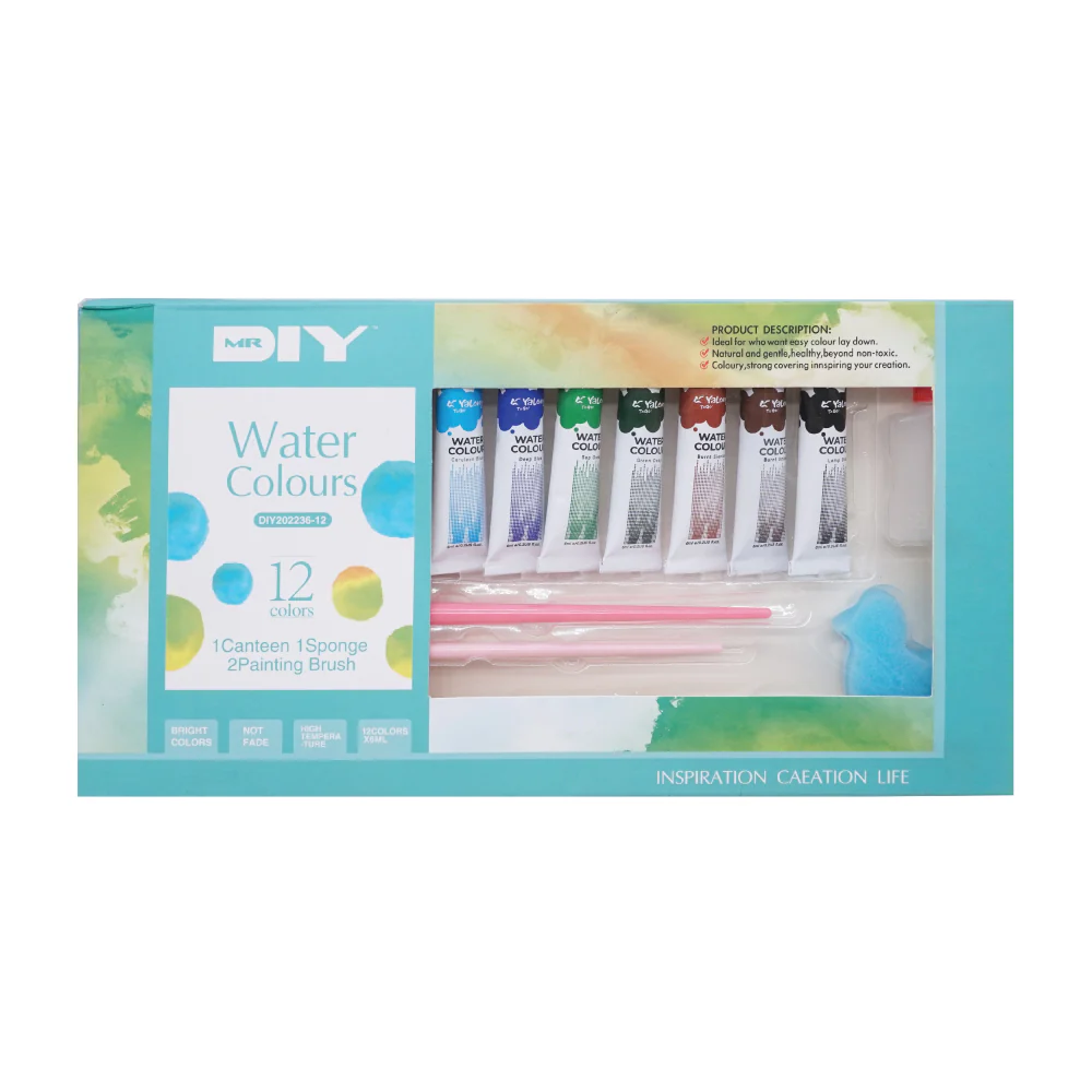 MR.DIY Watercolor Set 12 Pcs (6 ml) - Image 4