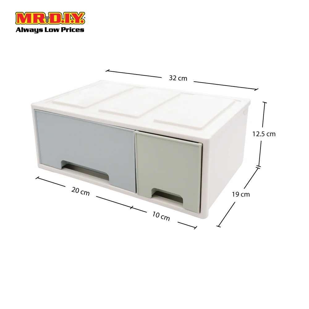 (MR.DIY) 2 Drawers Storage Box (32cm) - Image 3