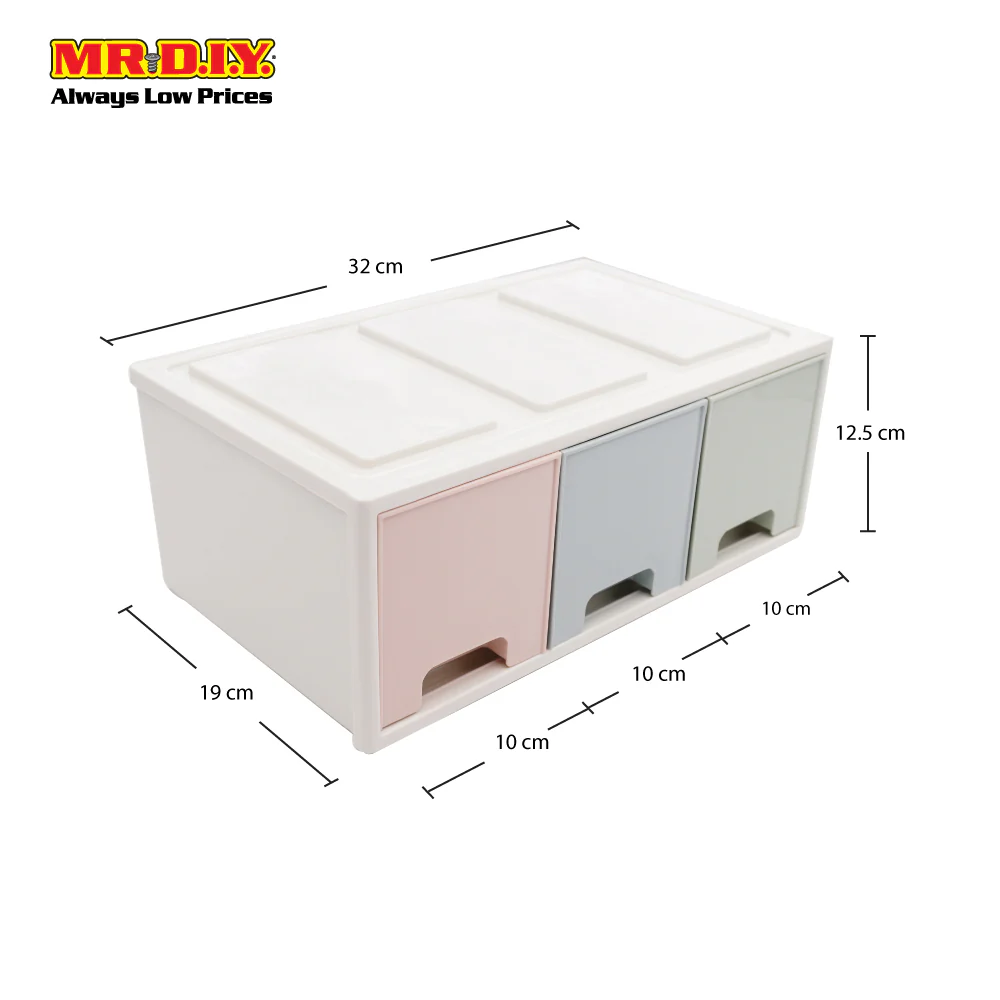 (MR.DIY) 3 Drawers Storage Box (32cm) - Image 3